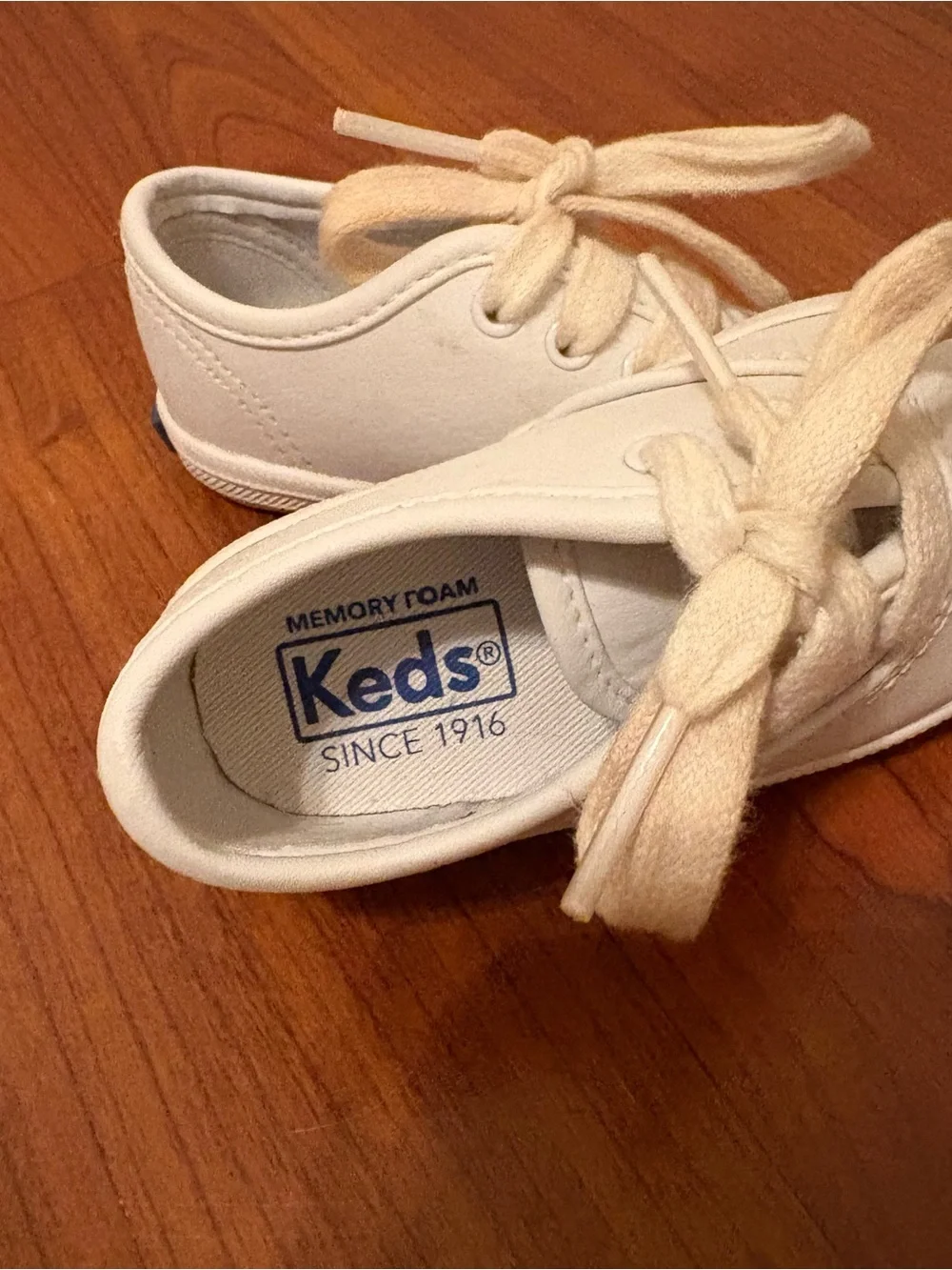 Keds Kids Memory Foam Canvas Sneakers in White